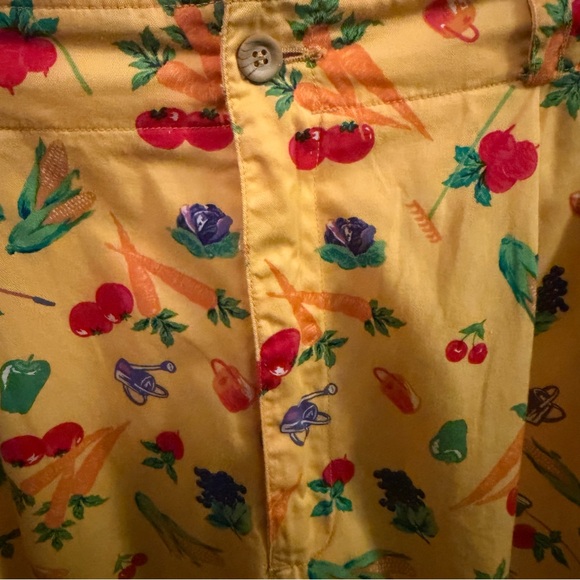 Vintage 90s Lizsport Vegetable Garden Print Skirt Size 14 Cottagecore - Picture 4 of 9
